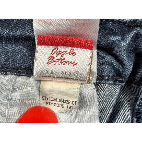 Apple Bottoms Moto Skinny Jeans Women 11-12 Studded Pockets Zipper Hem Y2K - Picture 7 of 10